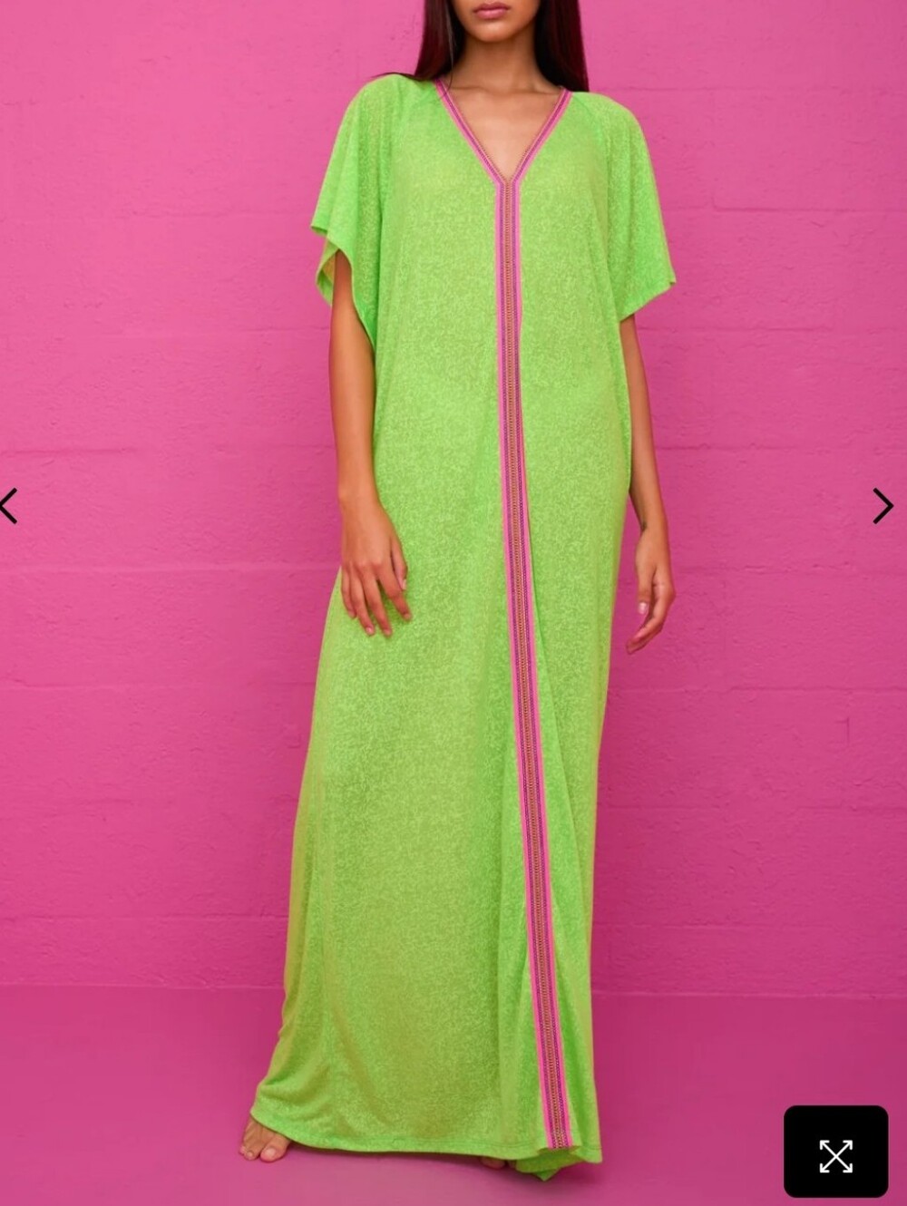 PITUSA Inca Abaya Dress Lime